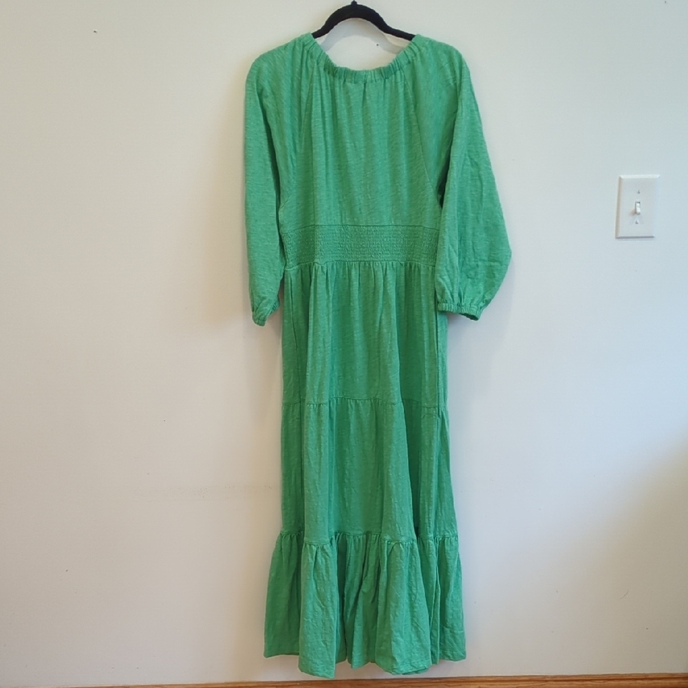 Marine Layer Mint Green Florence Midi Cotton Dress Sz Large Boho Coastal Cottage - Picture 8 of 9